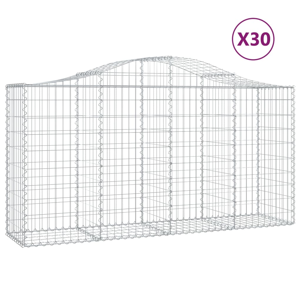 Lučne gabionske košare 30kom 200x50x100/120cm pocinčano željezo