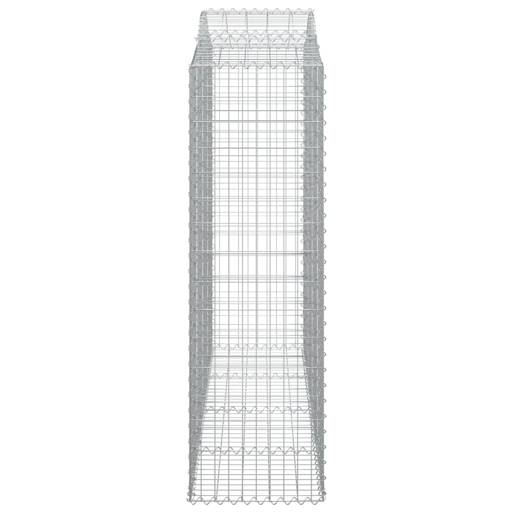 Lučne gabionske košare 4 kom 200x50x160/180cm pocinčano željezo