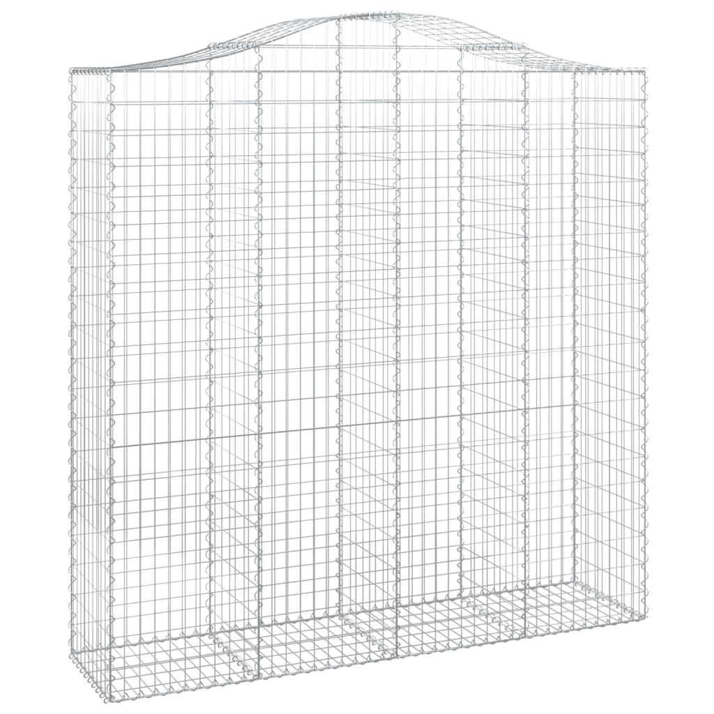 Lučne gabionske košare 2 kom 200x50x200/220cm pocinčano željezo