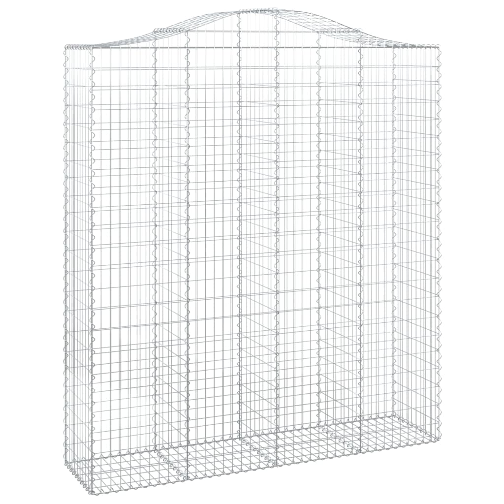 Lučne gabionske košare 9 kom 200x50x220/240cm pocinčano željezo