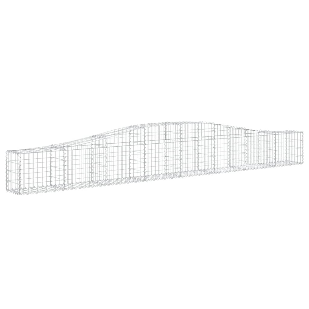 Lučne gabionske košare 15kom 400x30x40/60 cm pocinčano željezo