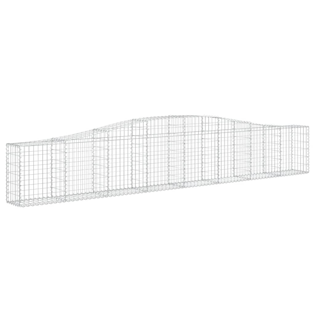 Lučne gabionske košare 9 kom 400x30x60/80 cm pocinčano željezo