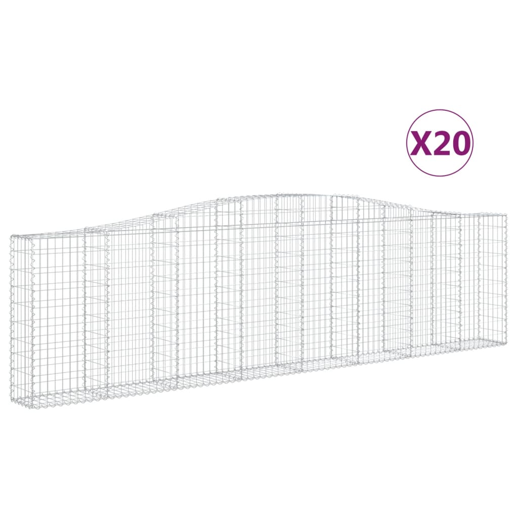 Lučne gabionske košare 20kom 400x30x100/120cm pocinčano željezo