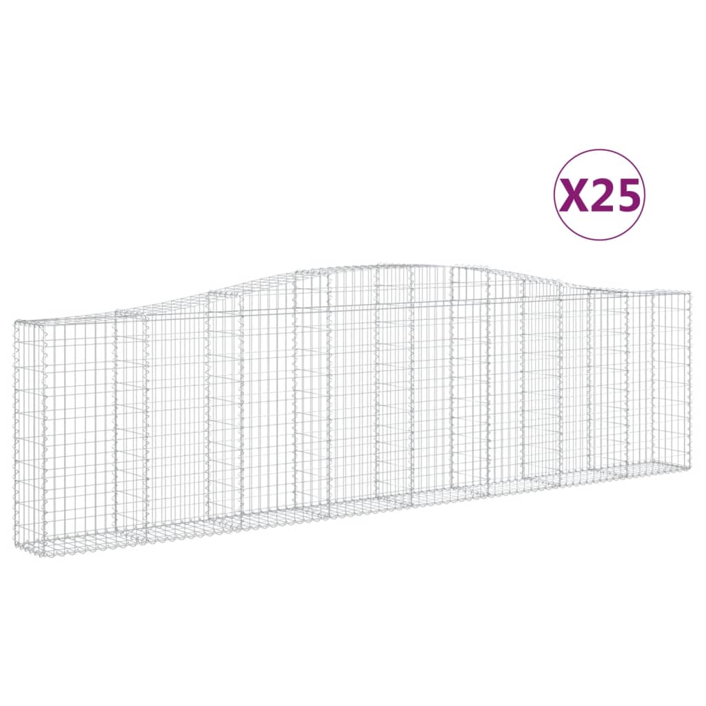 Lučne gabionske košare 25kom 400x30x100/120cm pocinčano željezo