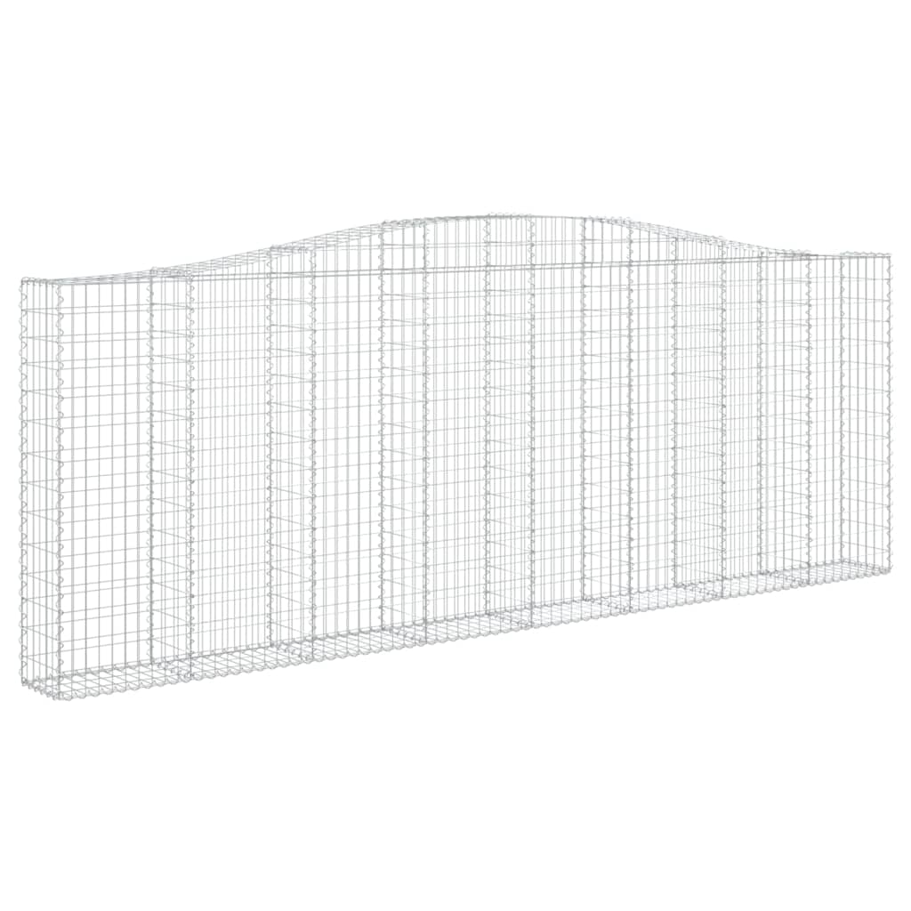 Lučne gabionske košare 2 kom 400x30x140/160cm pocinčano željezo