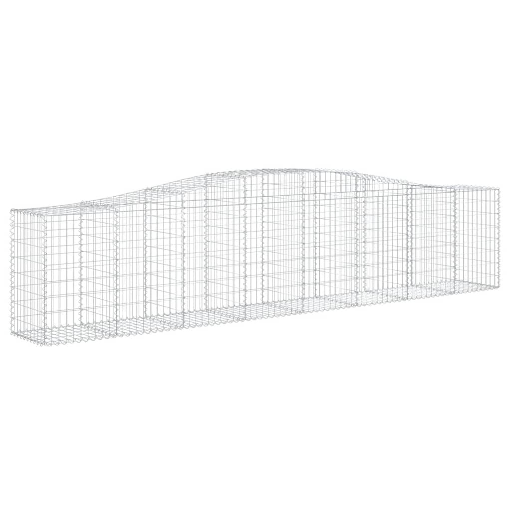 Lučne gabionske košare 2 kom 400x50x80/100 cm pocinčano željezo