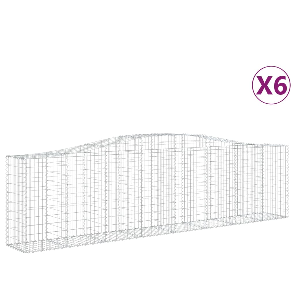 Lučne gabionske košare 6 kom 400x50x100/120cm pocinčano željezo