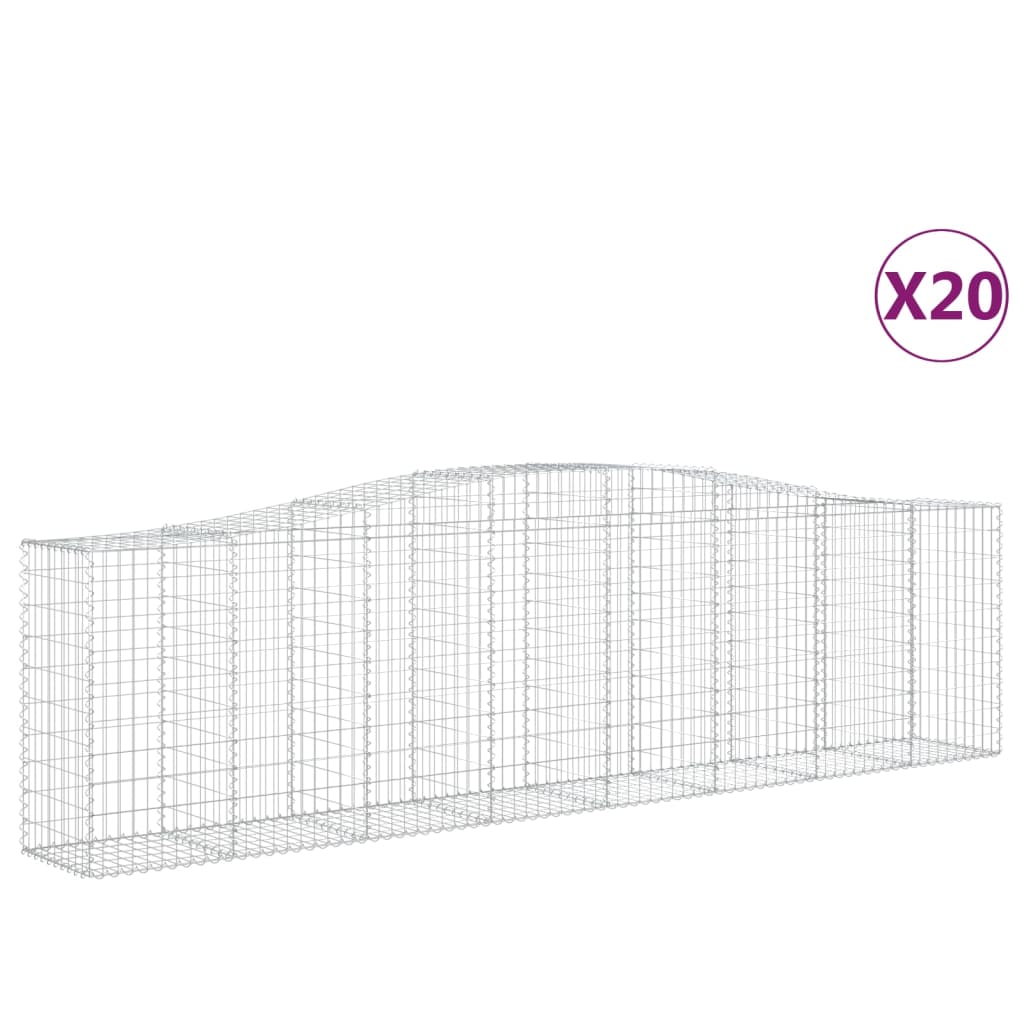 Lučne gabionske košare 20kom 400x50x100/120cm pocinčano željezo