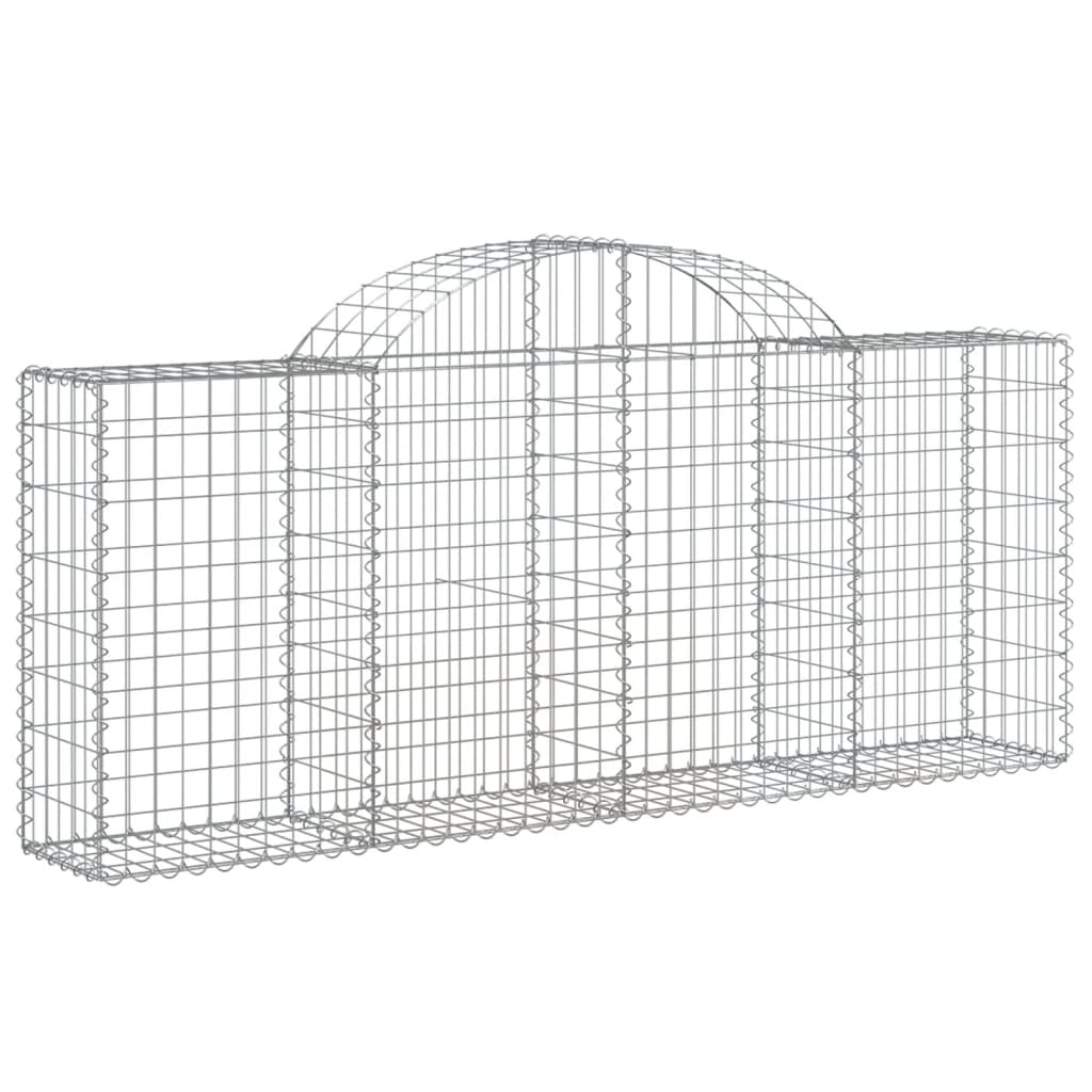 Lučne gabionske košare 3 kom 200x30x80/100 cm pocinčano željezo
