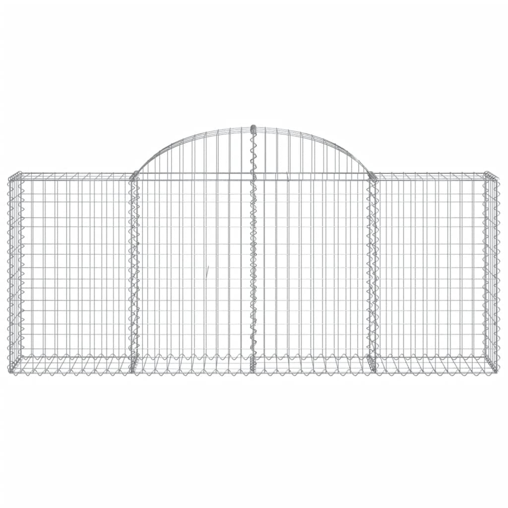 Lučne gabionske košare 4 kom 200x30x80/100 cm pocinčano željezo