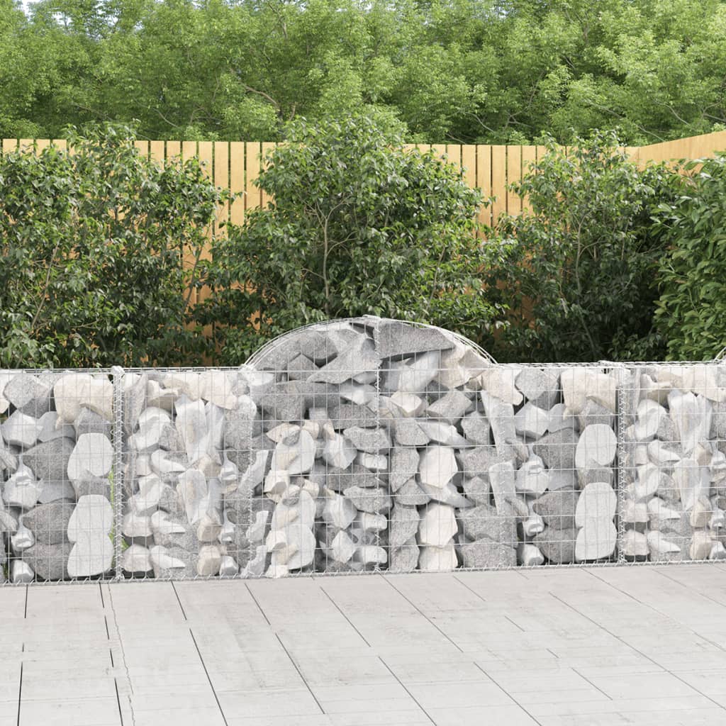 Lučne gabionske košare 5 kom 200x30x80/100 cm pocinčano željezo