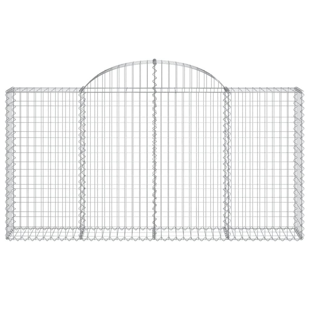 Lučne gabionske košare 4 kom 200x30x100/120cm pocinčano željezo