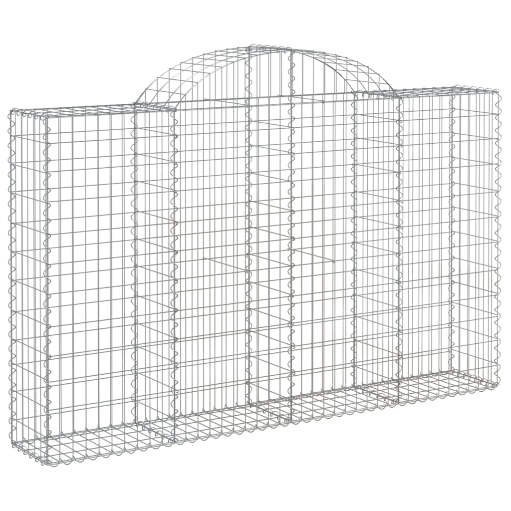 Lučne gabionske košare 4 kom 200x30x120/140cm pocinčano željezo