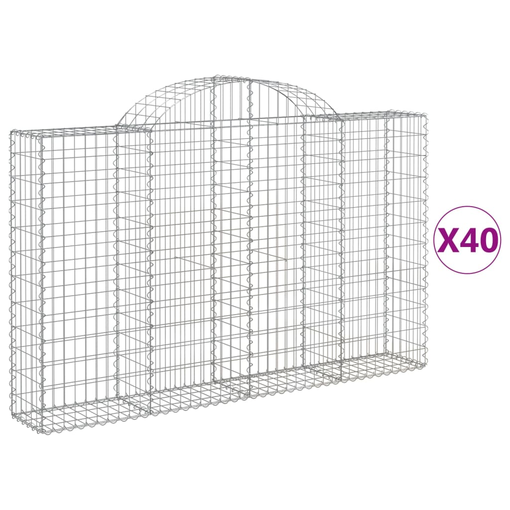 Lučne gabionske košare 40kom 200x30x120/140cm pocinčano željezo