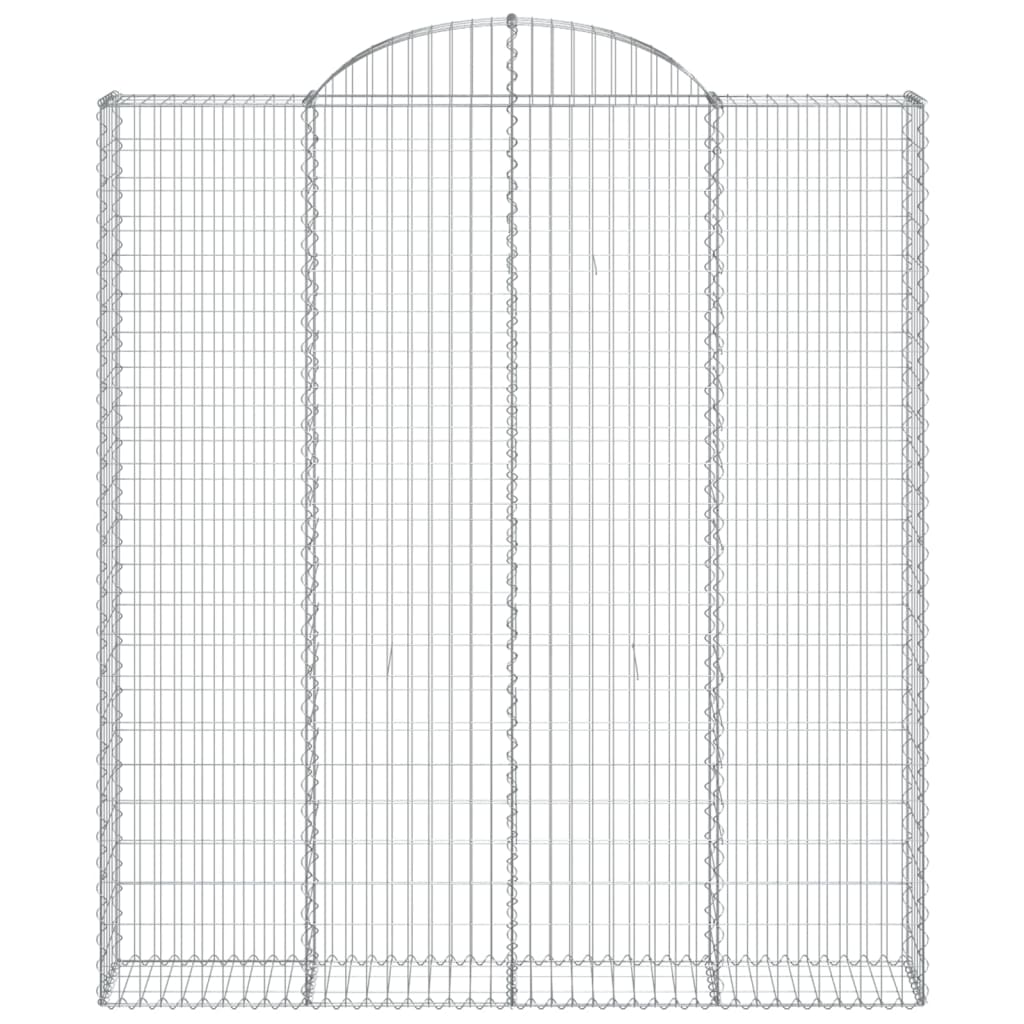 Lučne gabionske košare 2 kom 200x30x220/240cm pocinčano željezo