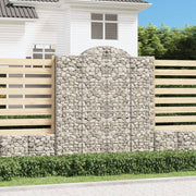 Lučne gabionske košare 2 kom 200x30x220/240cm pocinčano željezo