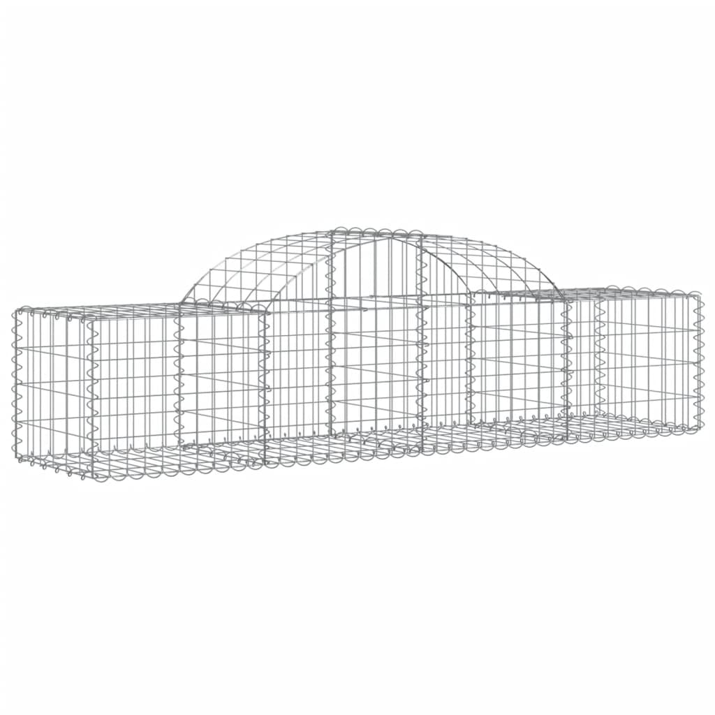 Lučne gabionske košare 4 kom 200x50x40/60 cm pocinčano željezo