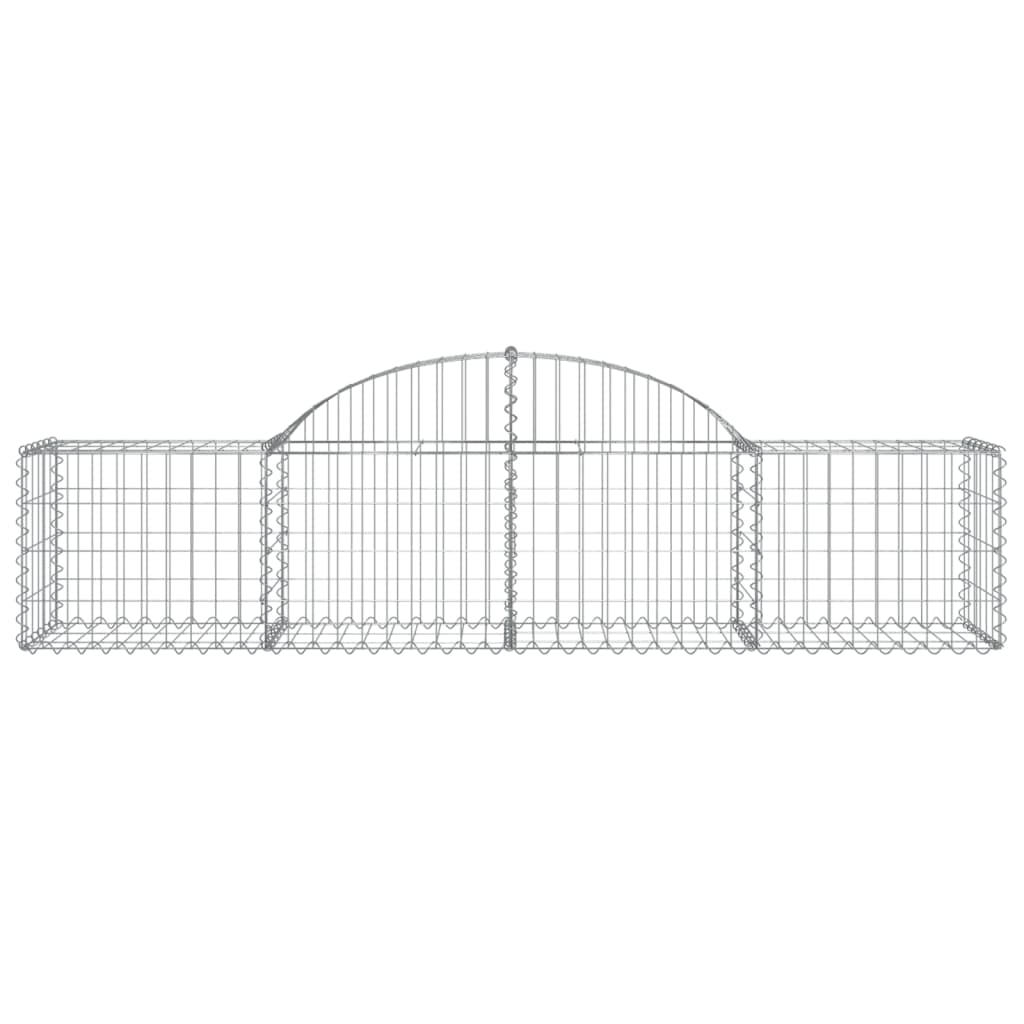Lučne gabionske košare 9 kom 200x50x40/60 cm pocinčano željezo