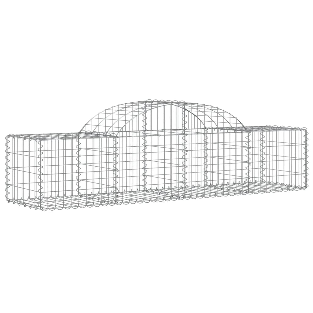 Lučne gabionske košare 18 kom 200x50x40/60 cm pocinčano željezo