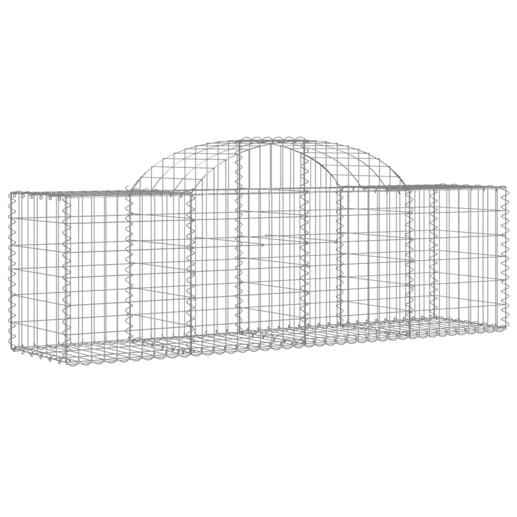 Lučne gabionske košare 3 kom 200x50x60/80 cm pocinčano željezo
