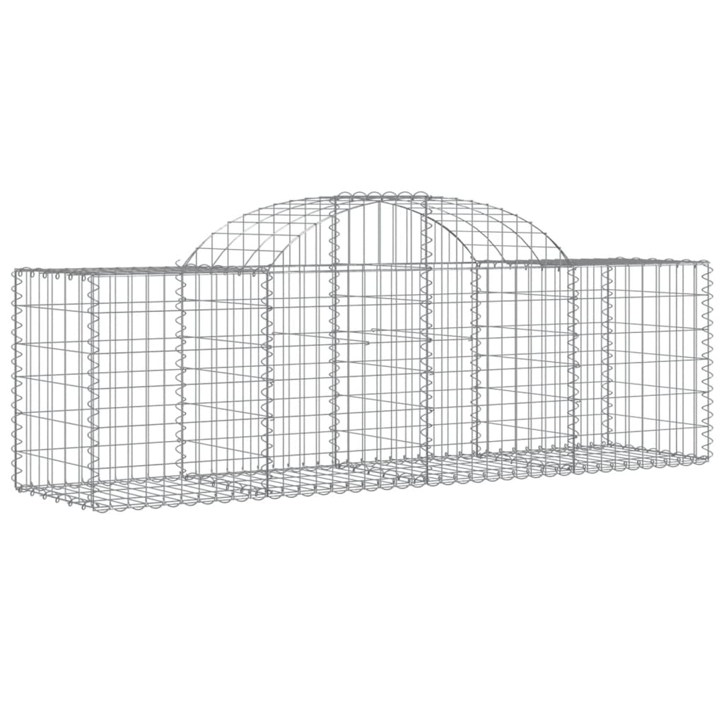 Lučne gabionske košare 4 kom 200x50x60/80 cm pocinčano željezo