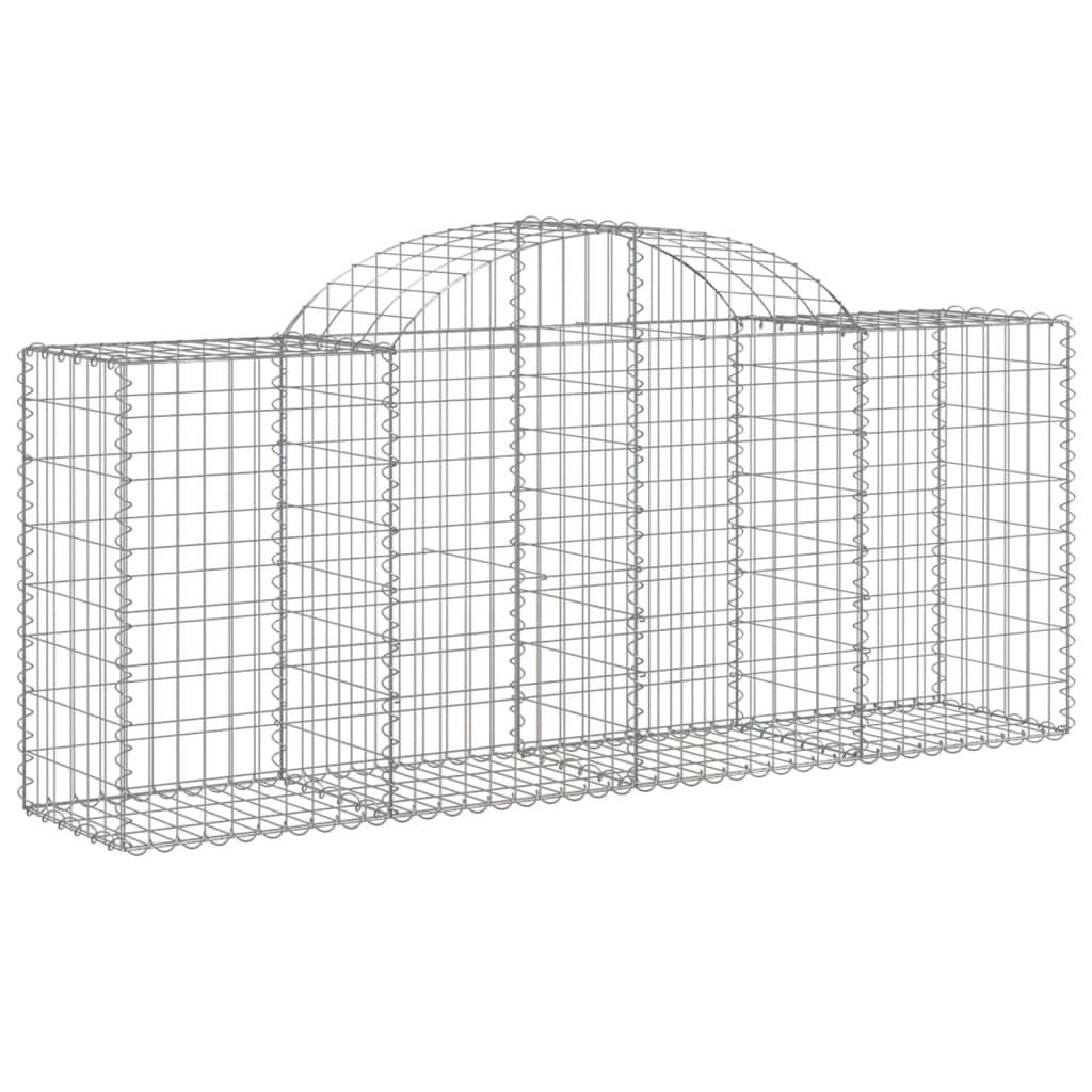 Lučne gabionske košare 10 kom 200x50x80/100cm pocinčano željezo