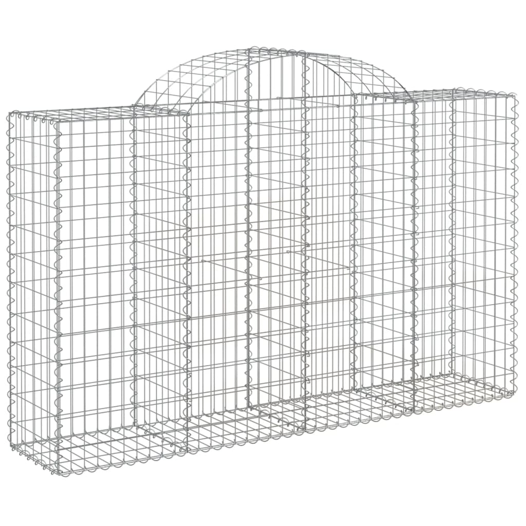 Lučne gabionske košare 2 kom 200x50x120/140cm pocinčano željezo