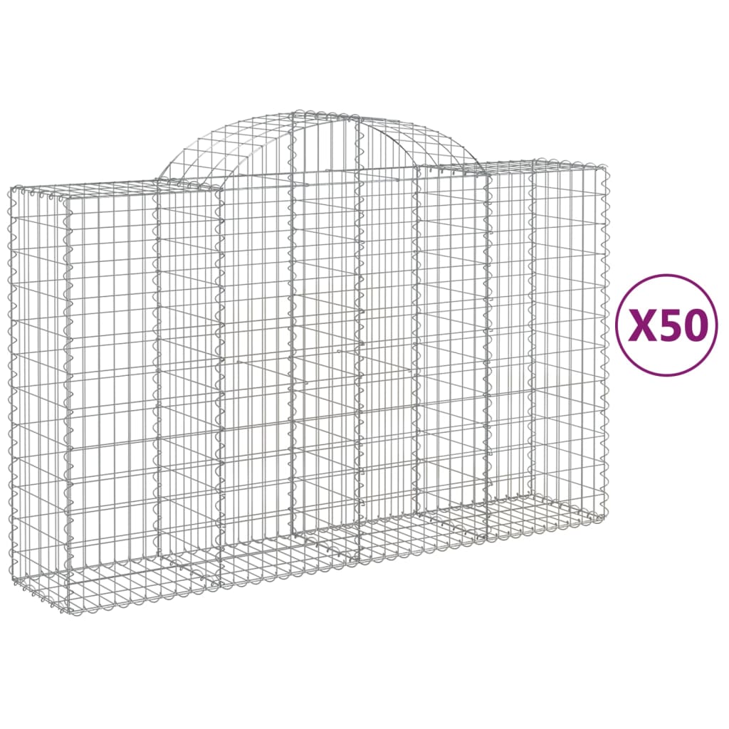 Lučne gabionske košare 50kom 200x50x120/140cm pocinčano željezo