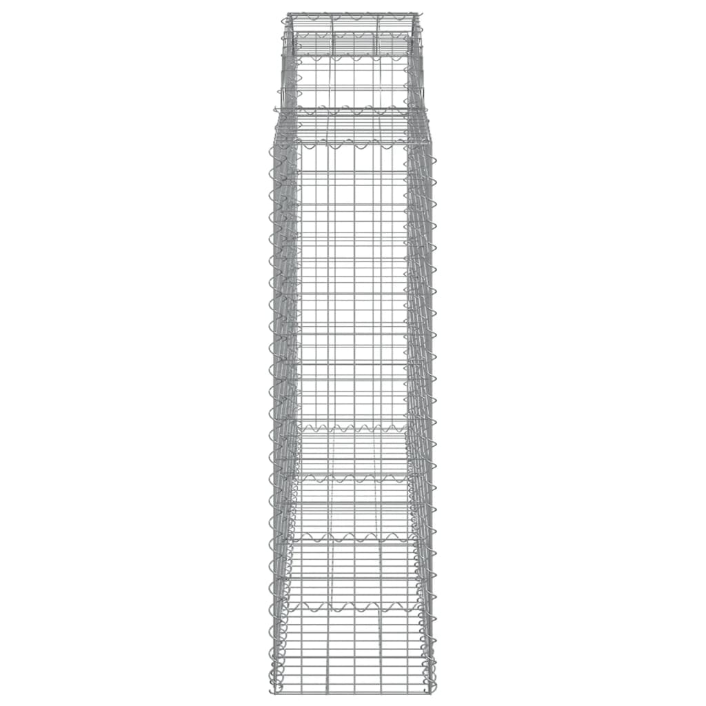Lučne gabionske košare 2 kom 200x50x140/160cm pocinčano željezo