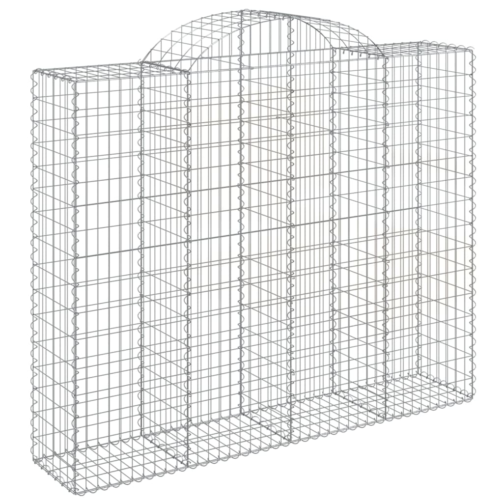 Lučne gabionske košare 2 kom 200x50x160/180cm pocinčano željezo