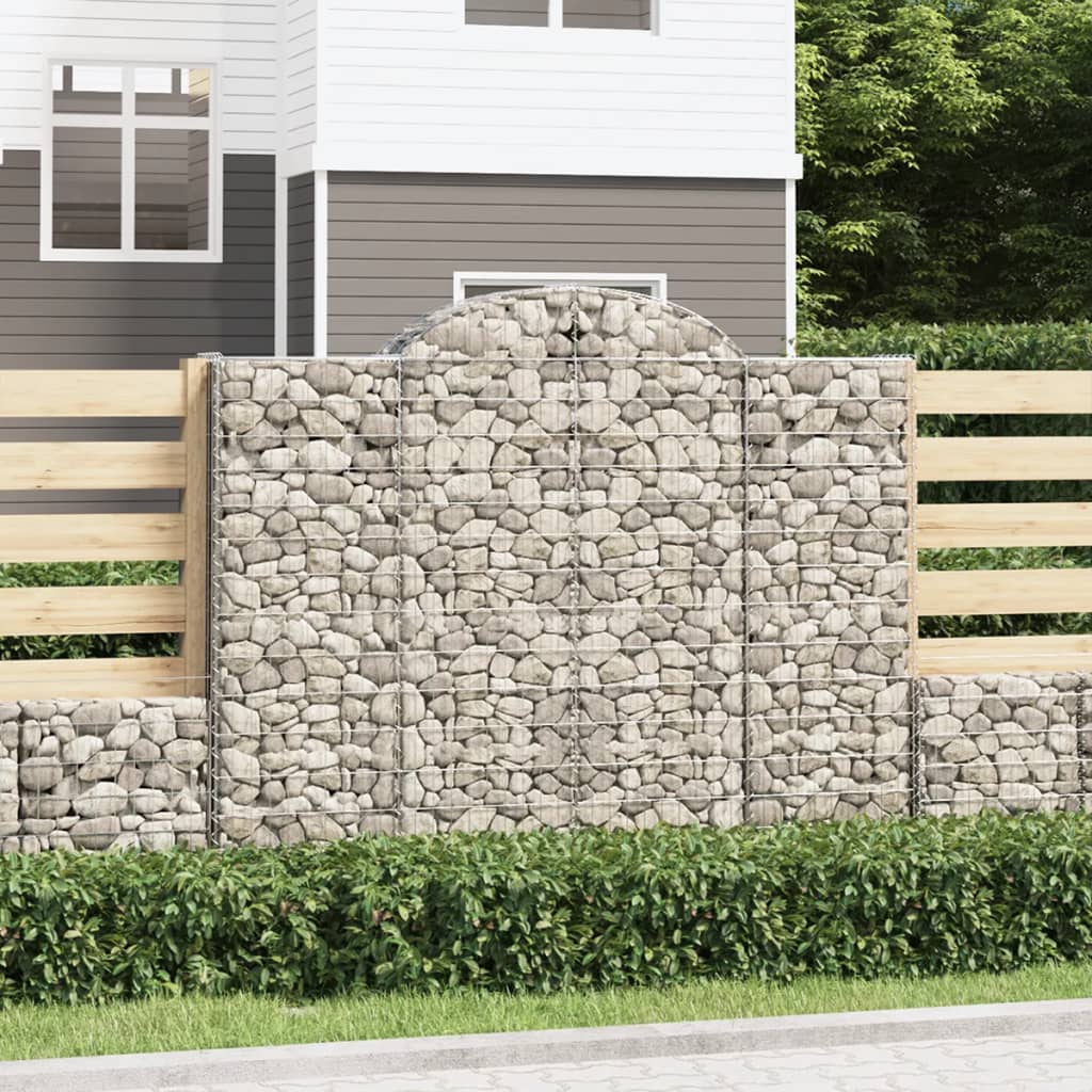 Lučne gabionske košare 4 kom 200x50x160/180cm pocinčano željezo