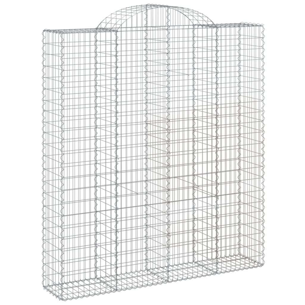 Lučne gabionske košare 2 kom 200x50x220/240cm pocinčano željezo
