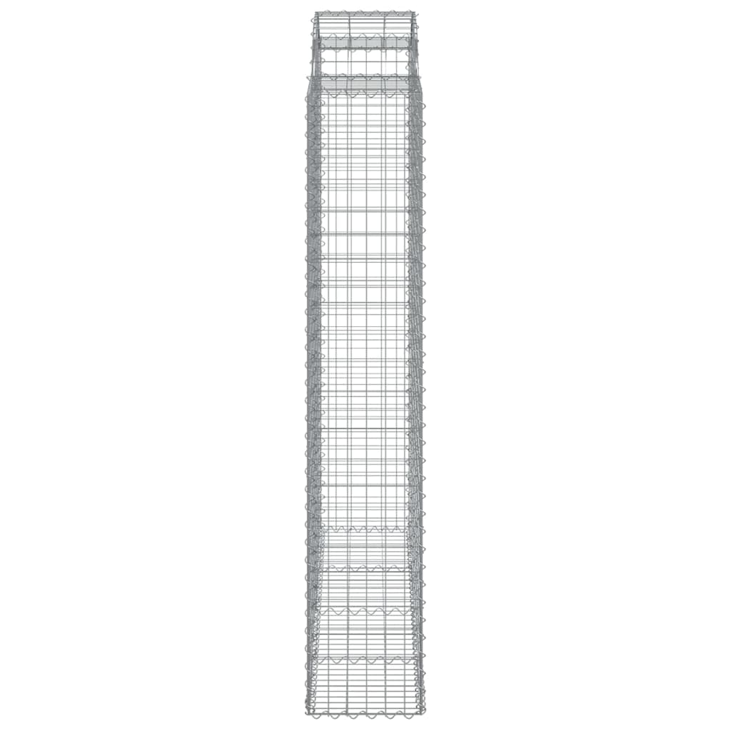 Lučne gabionske košare 4 kom 200x50x220/240cm pocinčano željezo