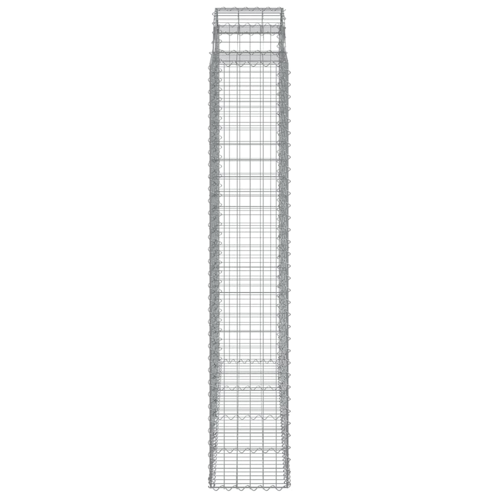 Lučne gabionske košare 18 kom 200x50x220/240 cm pocinčano željezo