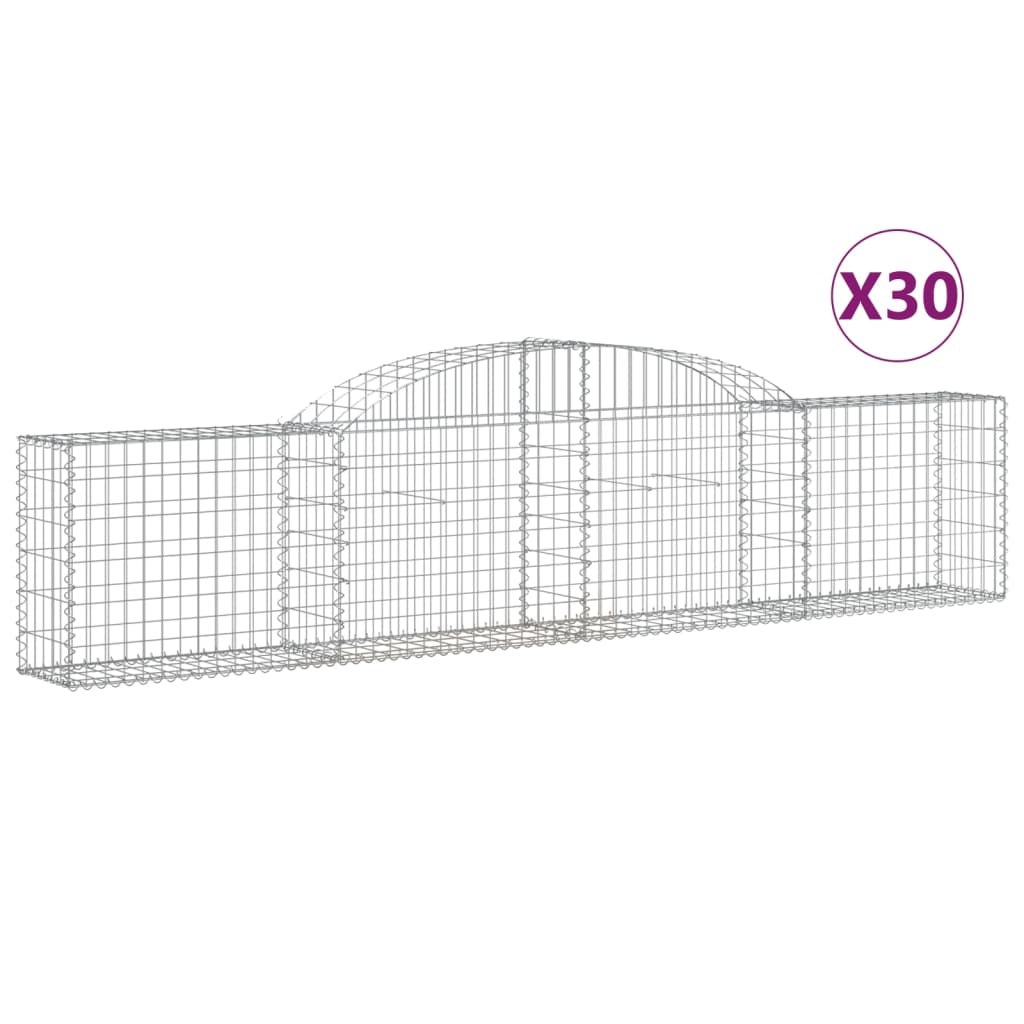 Lučne gabionske košare 30 kom 300x30x60/80 cm pocinčano željezo