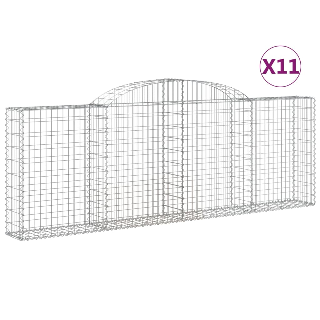 Lučne gabionske košare 11kom 300x30x100/120cm pocinčano željezo