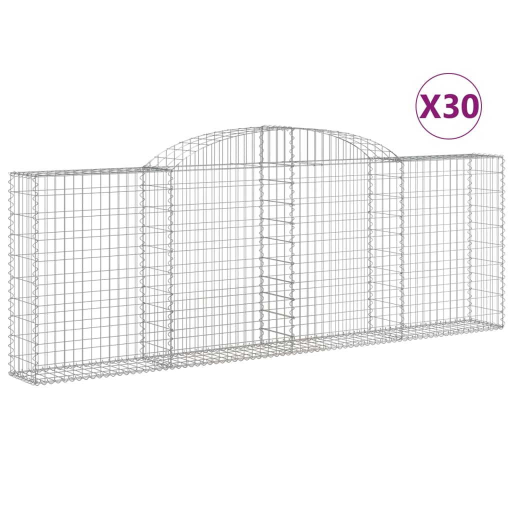 Lučne gabionske košare 30kom 300x30x100/120cm pocinčano željezo