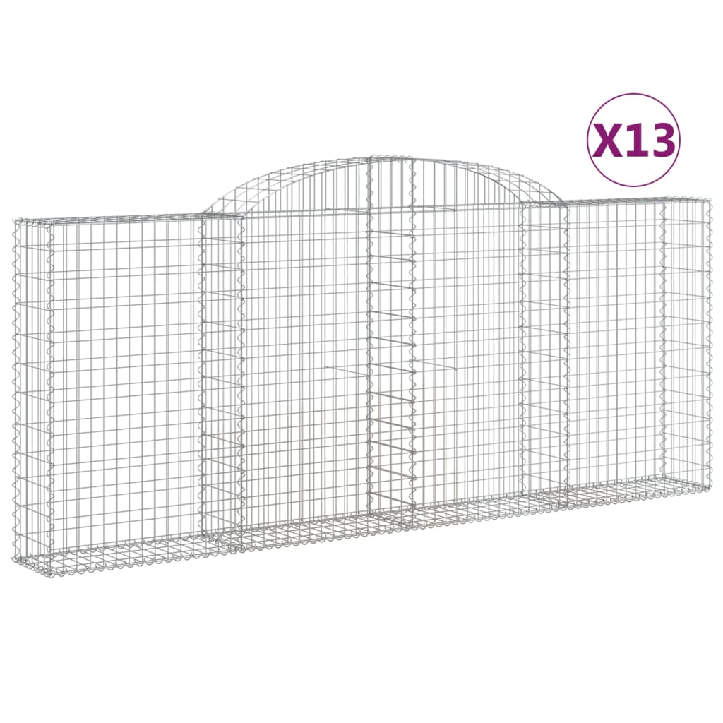 Lučne gabionske košare 13kom 300x30x120/140cm pocinčano željezo