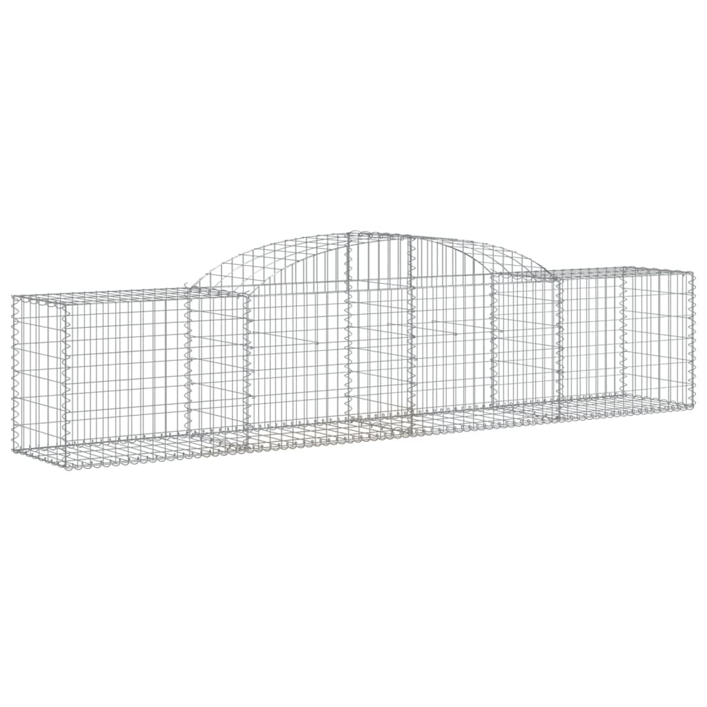 Lučne gabionske košare 4 kom 300x50x60/80 cm pocinčano željezo