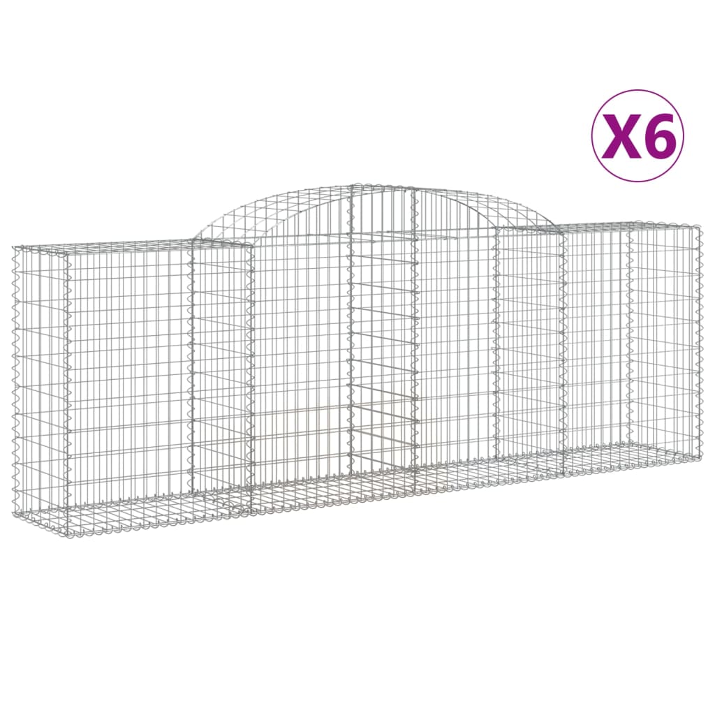 Lučne gabionske košare 6 kom 300x50x100/120cm pocinčano željezo