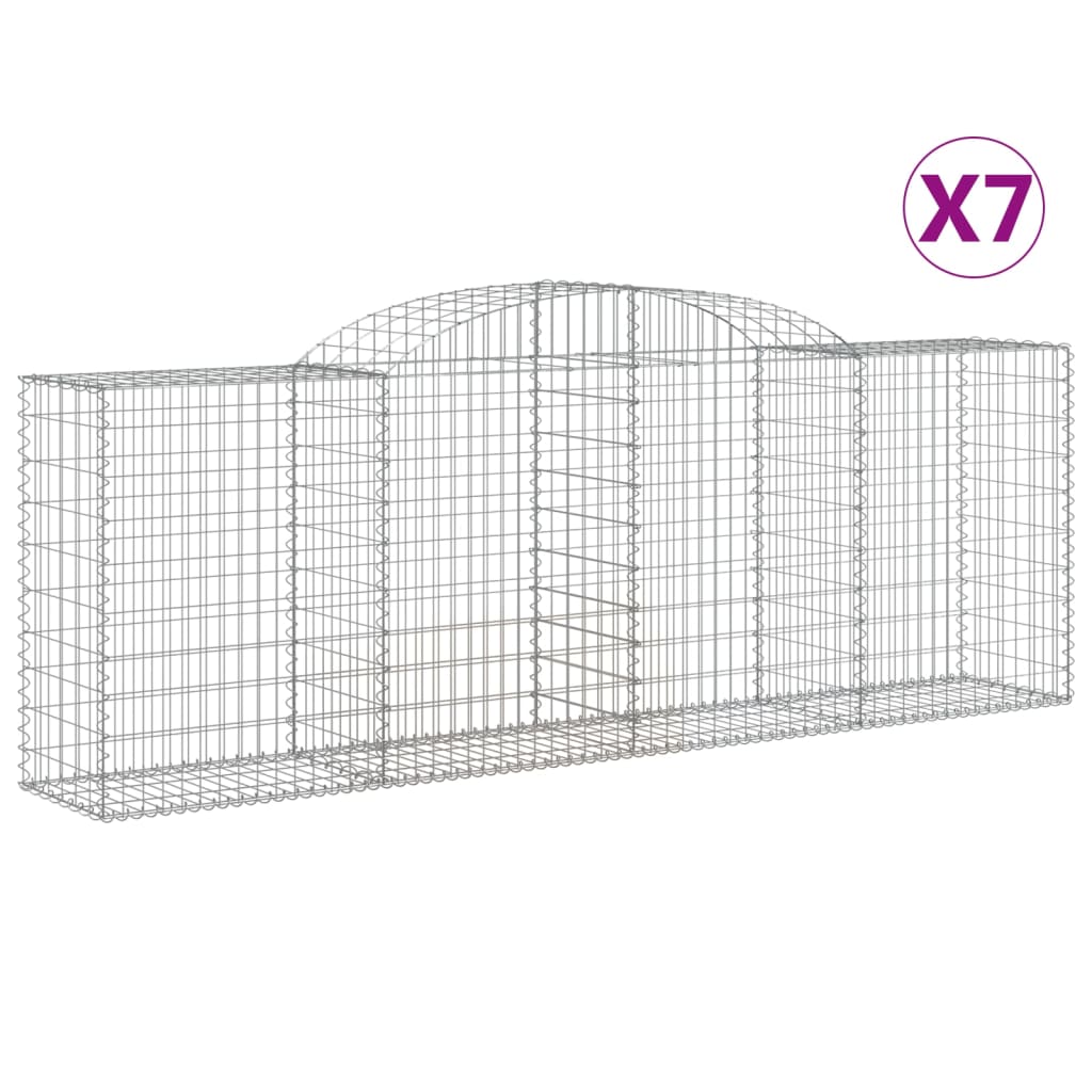 Lučne gabionske košare 7 kom 300x50x100/120cm pocinčano željezo