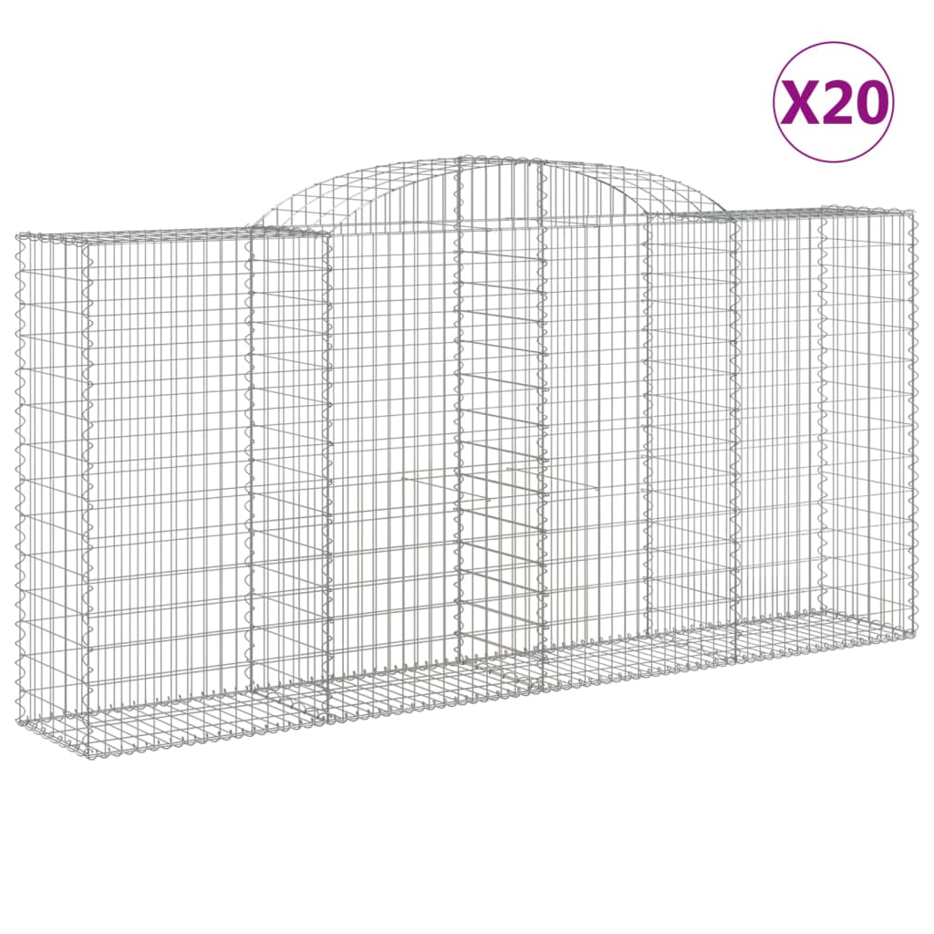 Lučne gabionske košare 20kom 300x50x140/160cm pocinčano željezo