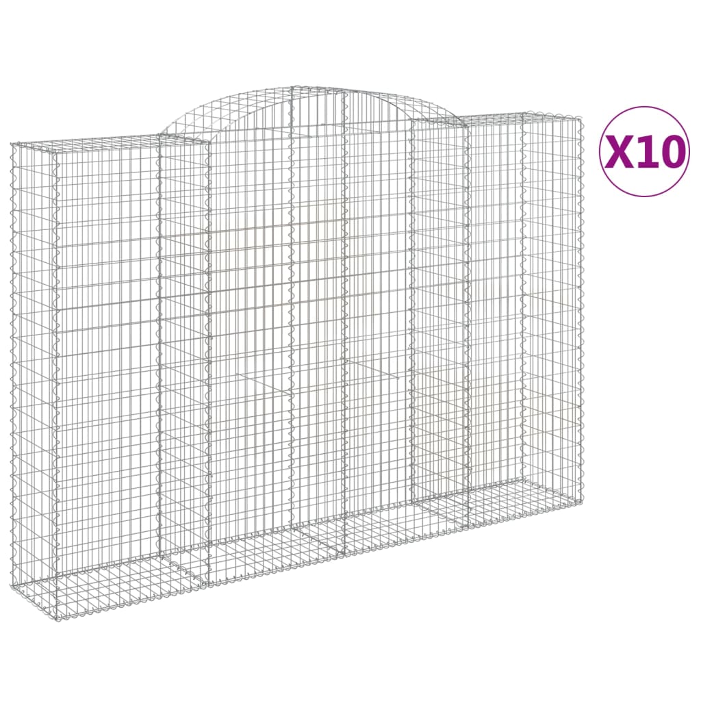 Lučne gabionske košare 10kom 300x50x200/220cm pocinčano željezo