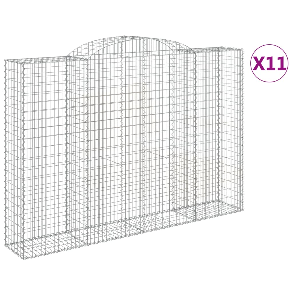 Lučne gabionske košare 11kom 300x50x200/220cm pocinčano željezo