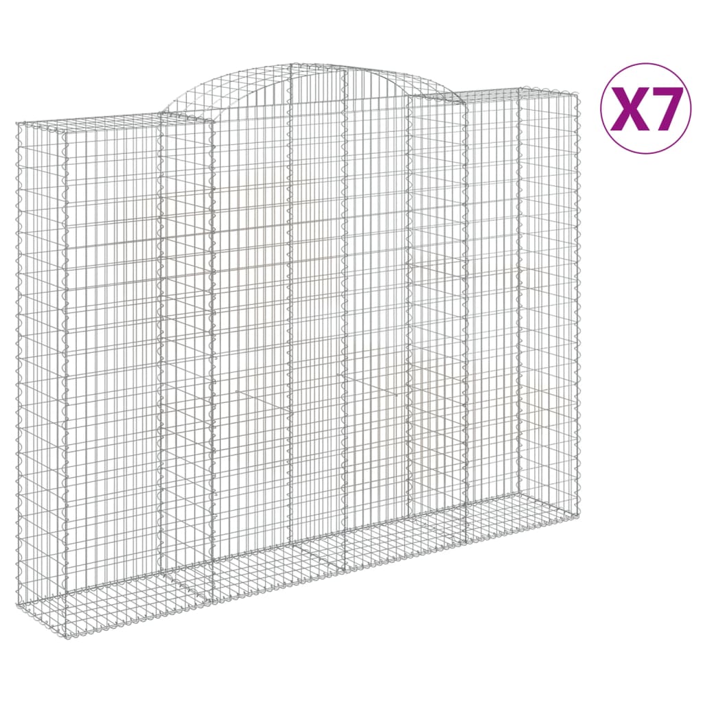 Lučne gabionske košare 7 kom 300x50x220/240cm pocinčano željezo