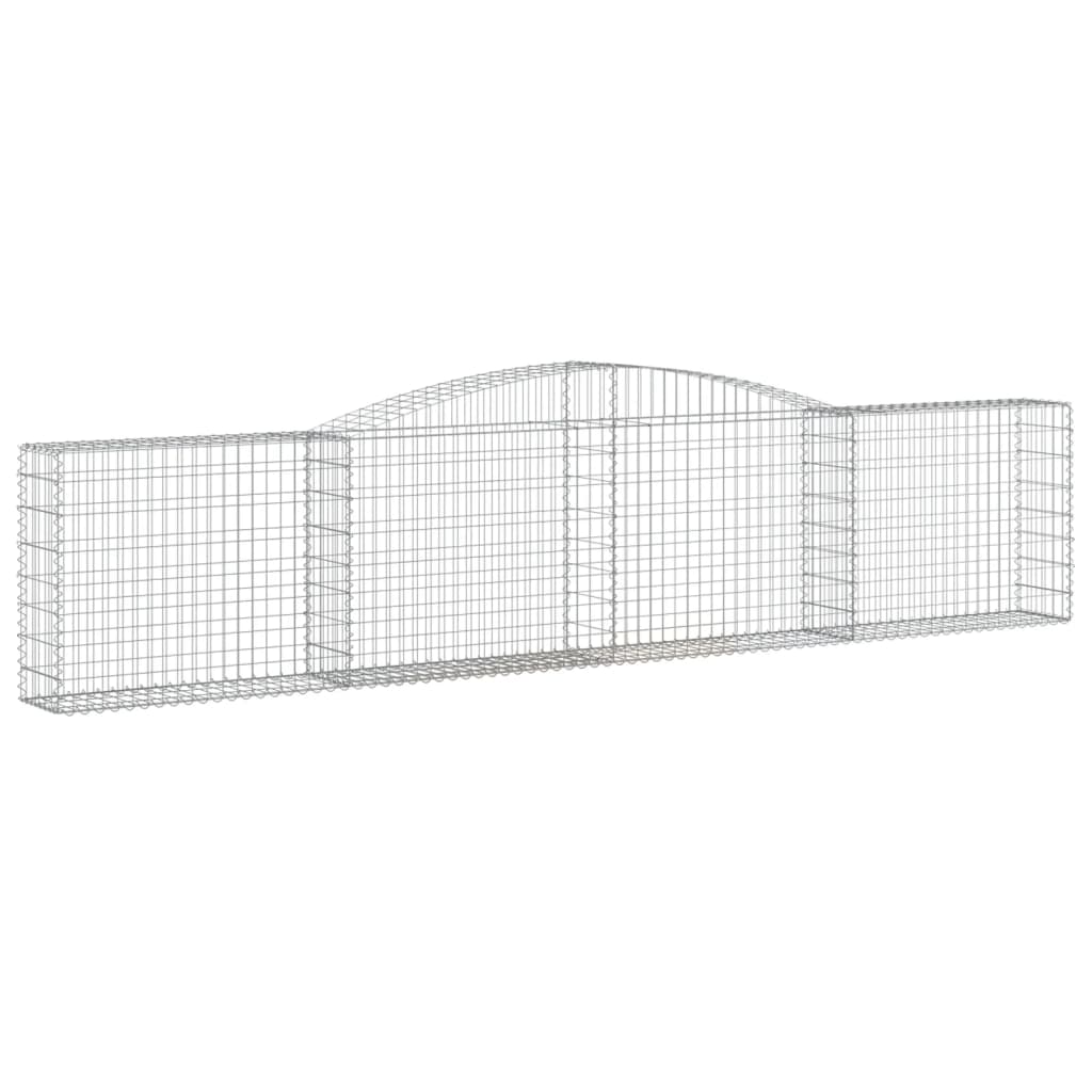 Lučne gabionske košare 4 kom 400x30x80/100 cm pocinčano željezo