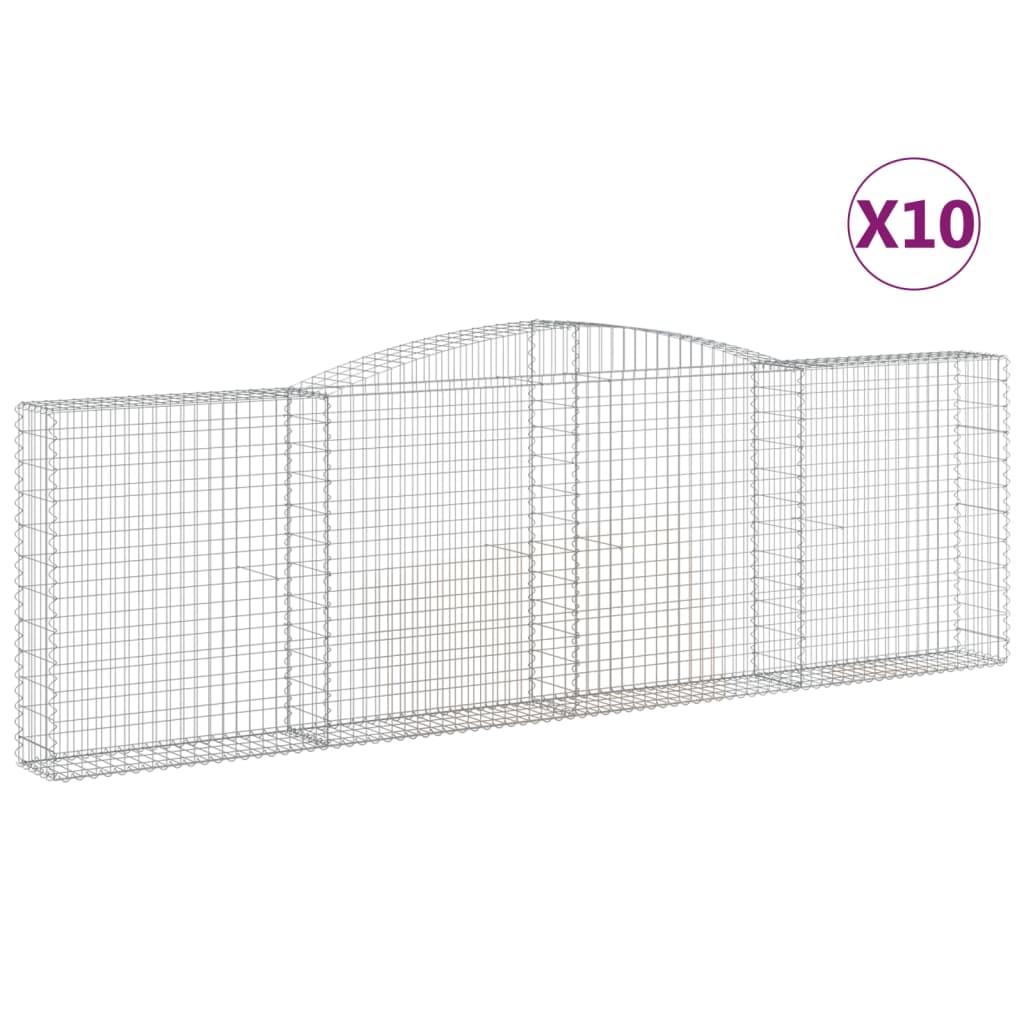 Lučne gabionske košare 10kom 400x30x120/140cm pocinčano željezo