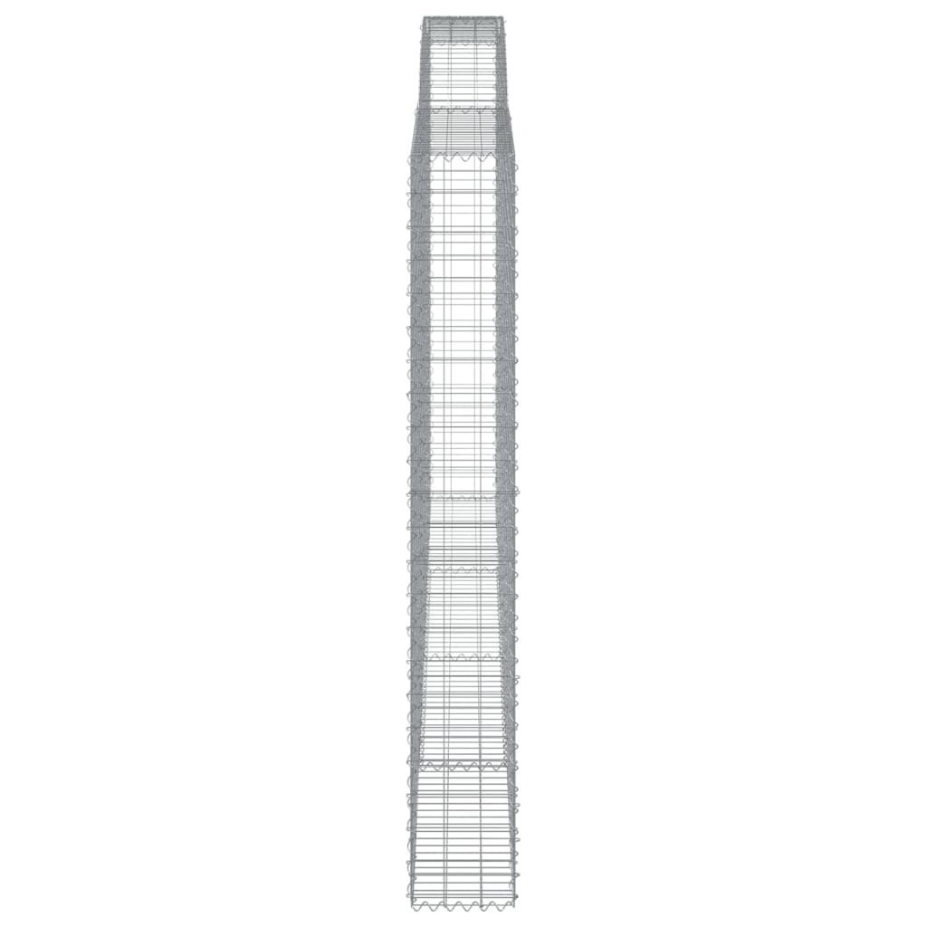 Lučne gabionske košare 2 kom 400x30x220/240cm pocinčano željezo