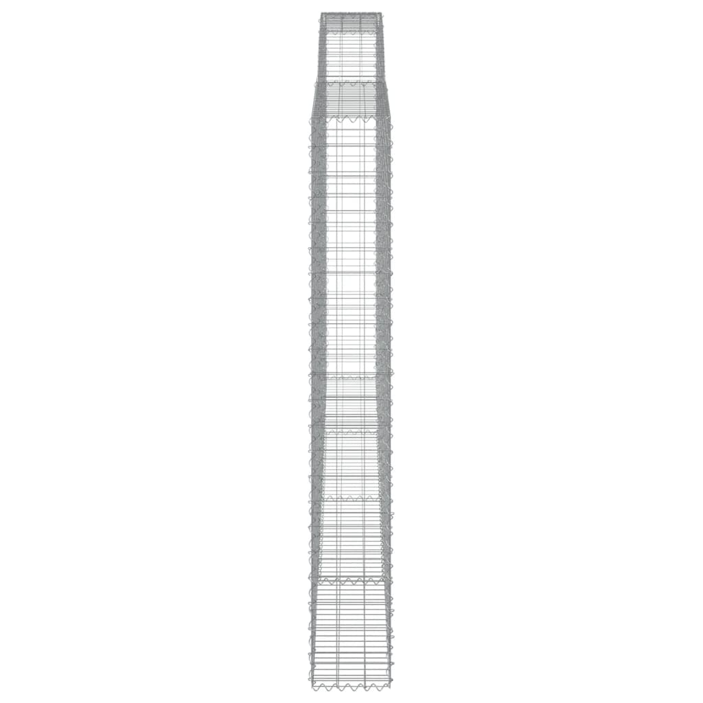 Lučne gabionske košare 7 kom 400x30x220/240cm pocinčano željezo