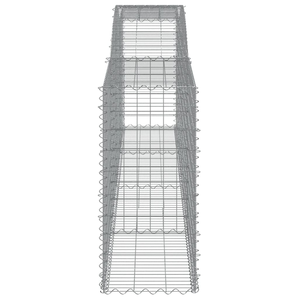 Lučne gabionske košare 2 kom 400x50x100/120cm pocinčano željezo